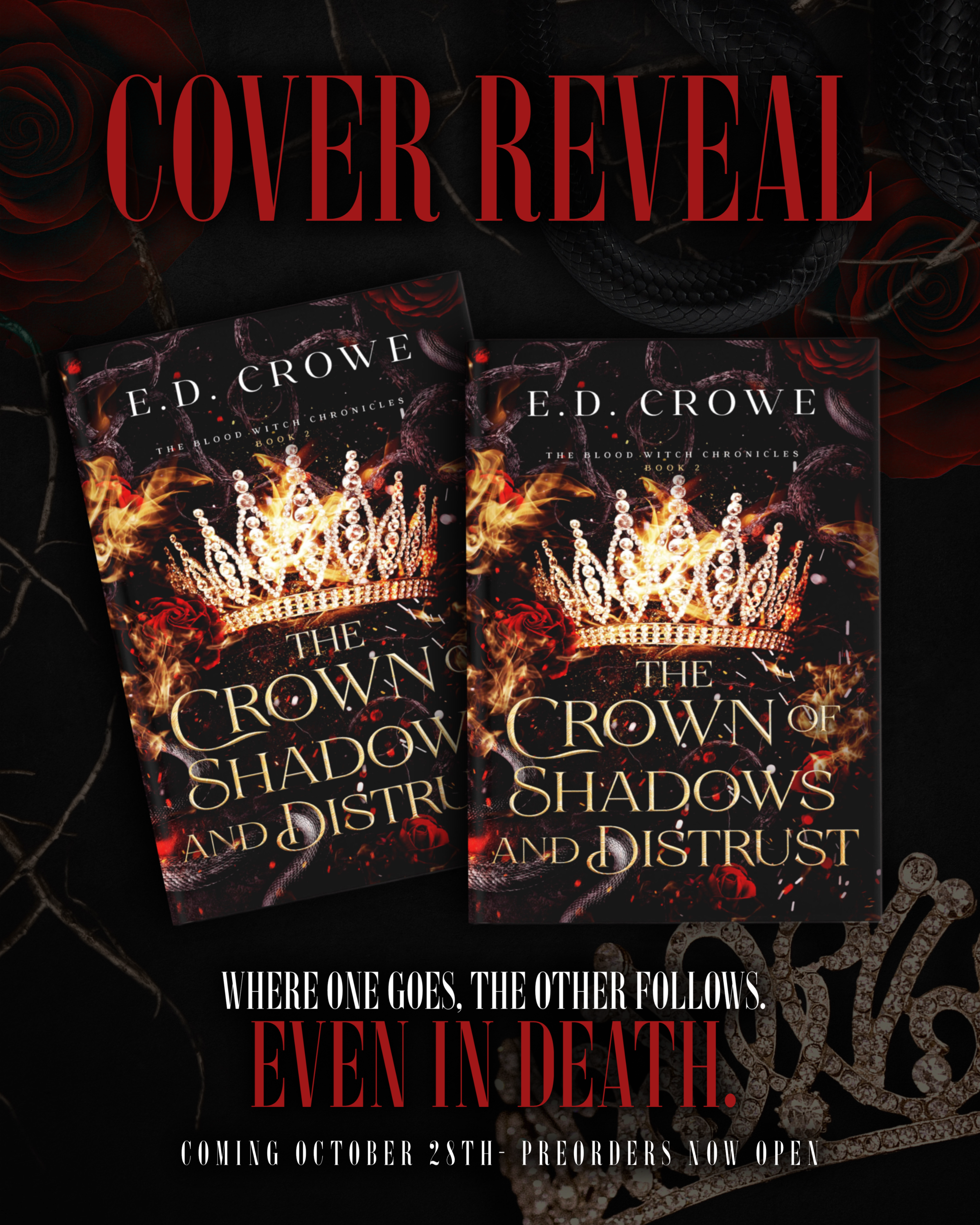 COVER REVEAL – The Crown of Shadows and Distrust by E.D. Crowe