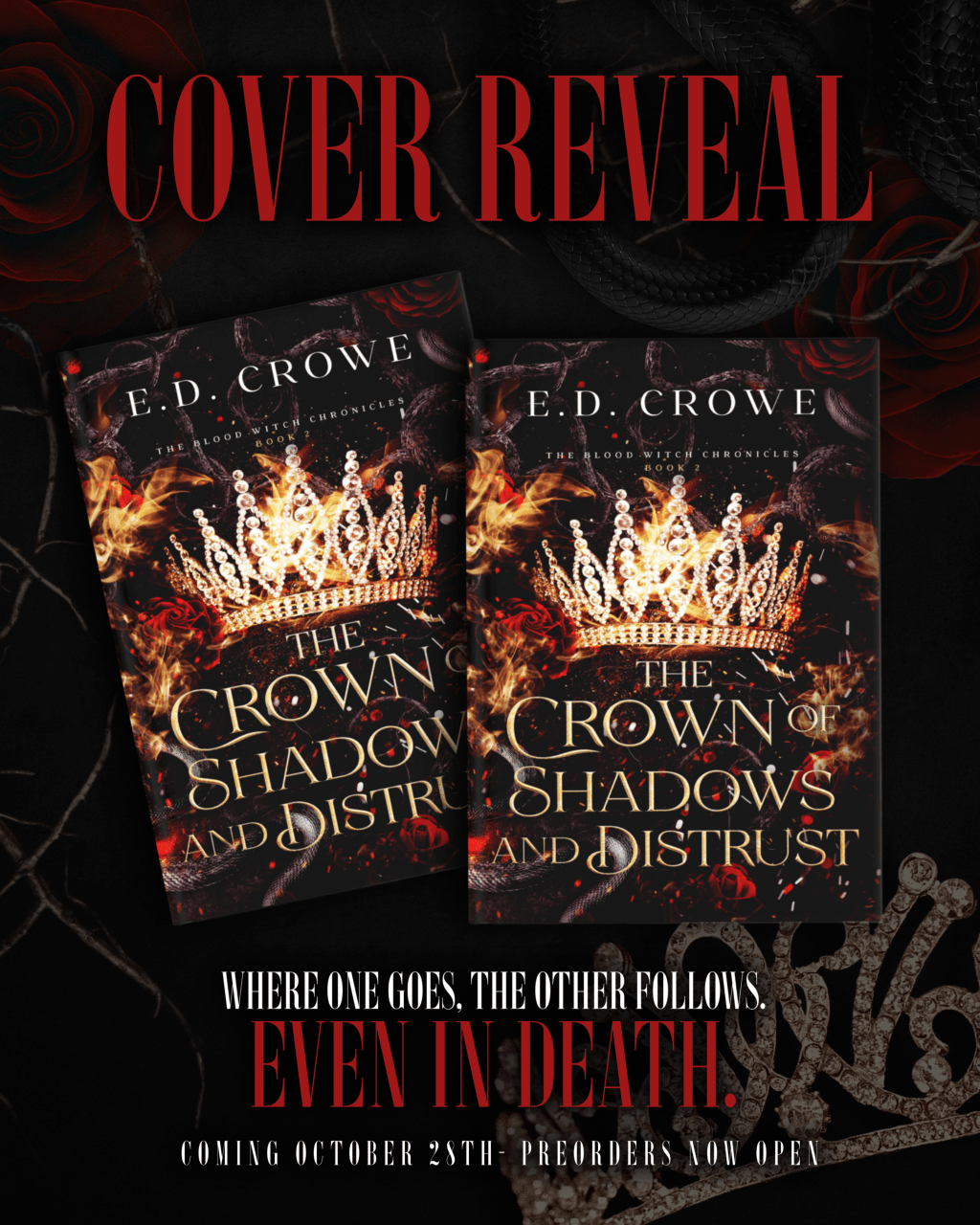 COVER REVEAL – The Crown of Shadows and Distrust by E.D.&nbsp;Crowe