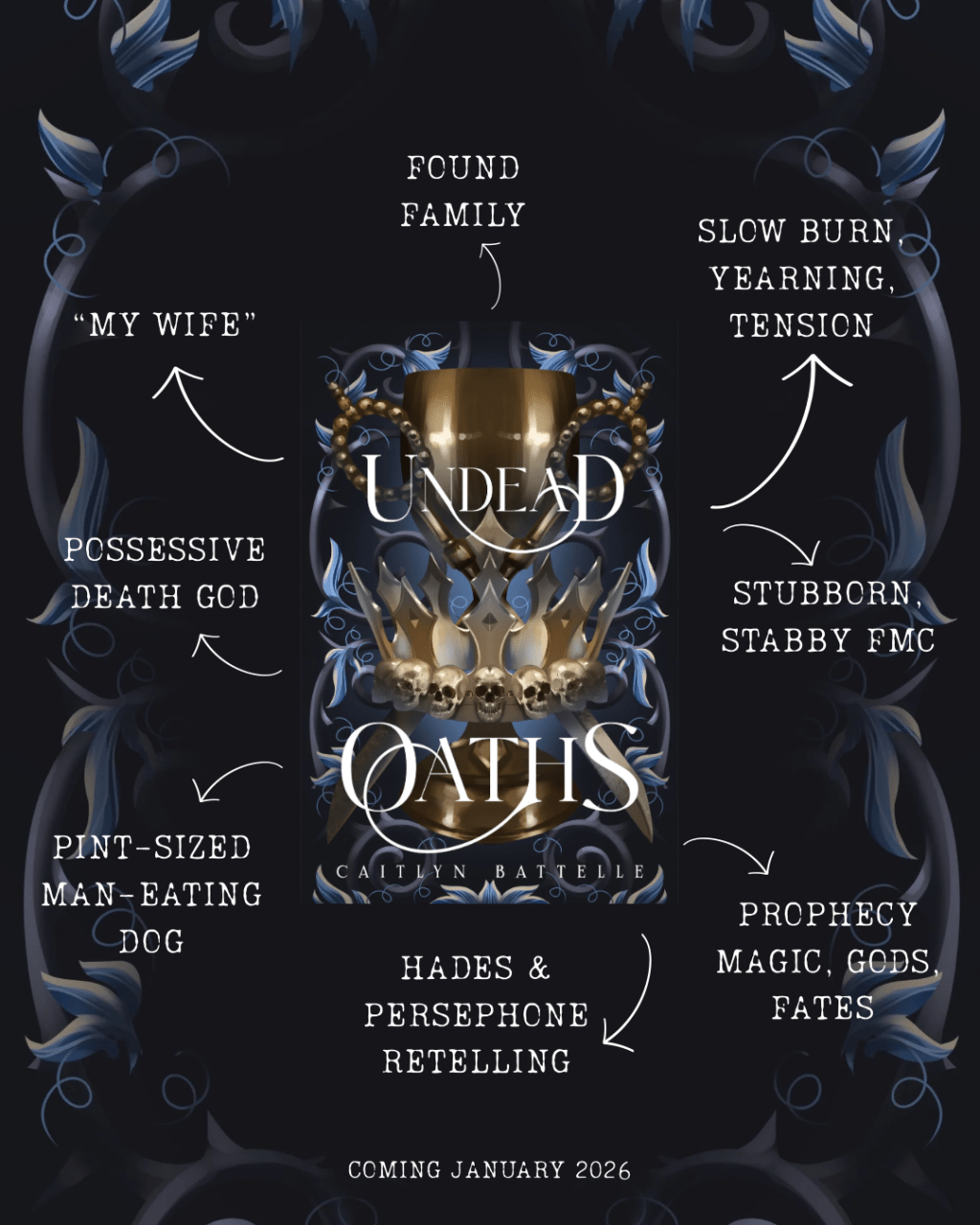 COVER REVEAL – Undead Oaths : An Epic Romantic Fantasy Hades & Persephone Retelling by Caitlyn&nbsp;Battelle